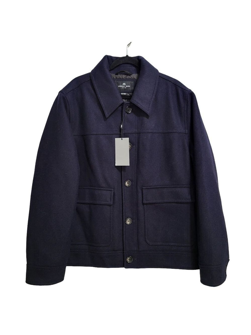 Men's Andrew Marc‎ Navy Wool Blend Jacket XL